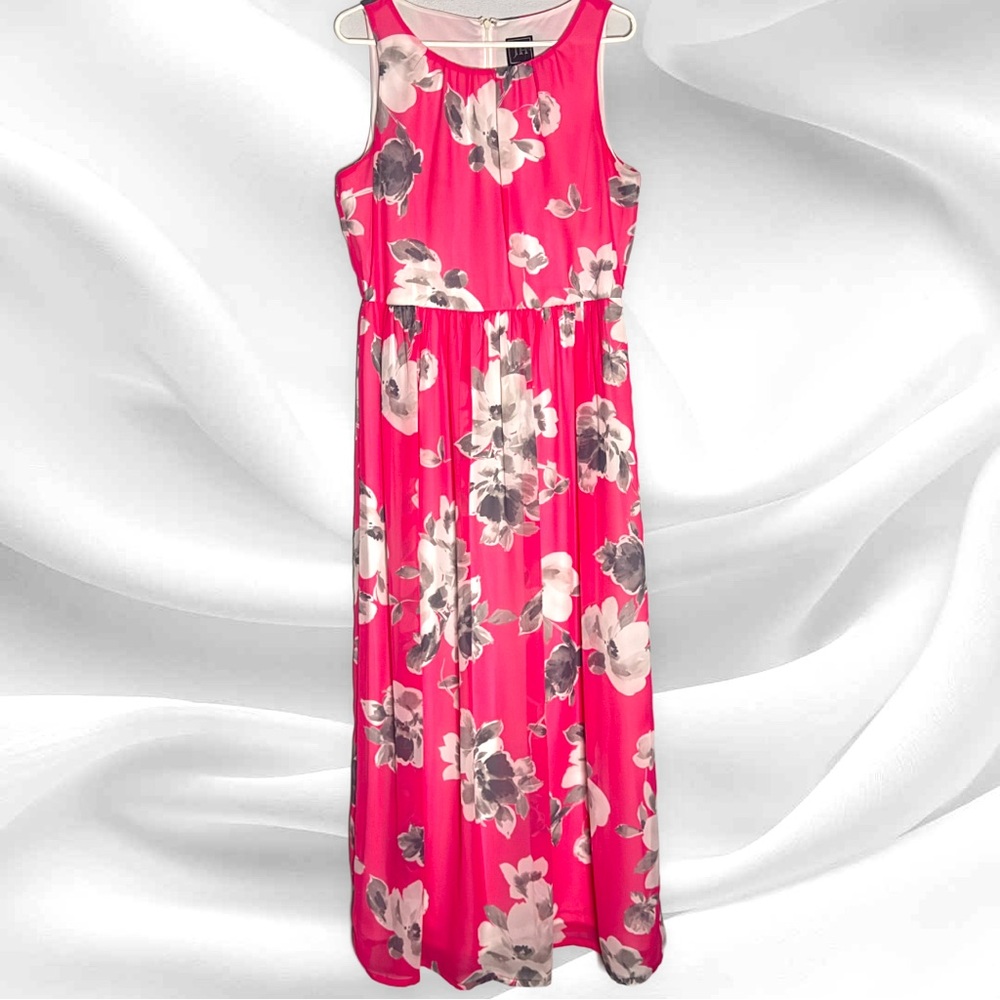 HR Maxi Coral Flower Print Dress